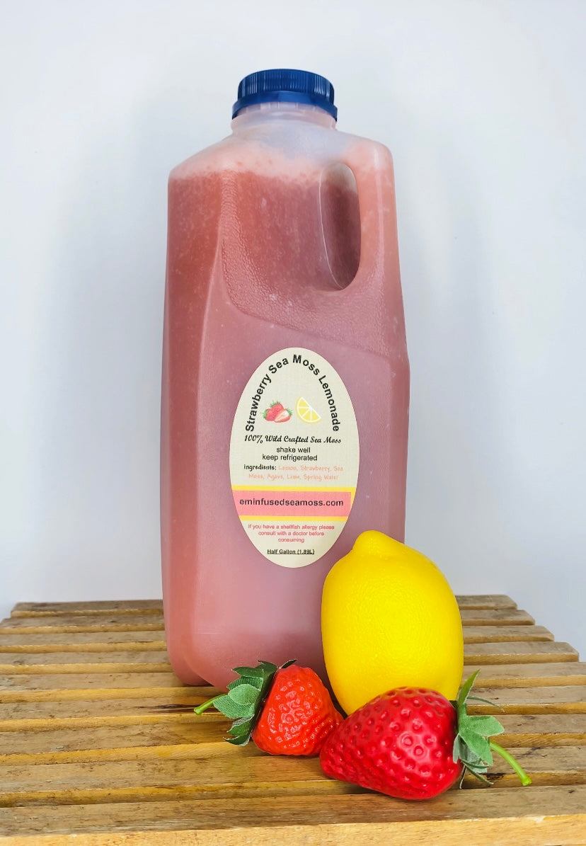 STRAWBERRY SEA MOSS LEMONADE [HALF GALLON]